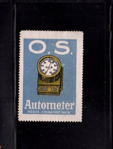 German Advertising Stamp - O.S. Autometer Works, Frankfurt