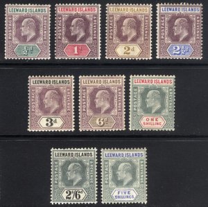 Leeward Is 1902 1/2d-5/- EVII Key Plate Scott 20-28 SG 20-28 MLH Cat $137