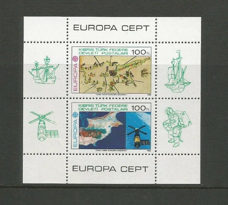 Cyprus Turkish Post, 1983 Europa Miniature Sheet Unmounted Mint SG MS 134