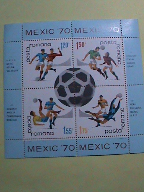 ROMANIA STAMP : 1970 SC#2178   9TH WORLD SOCCER CHAMPIONSHIP- MNH   S/S  SHEET,