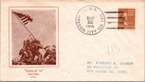 3.25.1946 - Iwo Jima - USS Oregon City - F40593