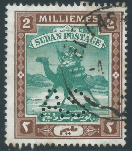 Sudan, Sc #18, 2m Used (AS perfin)