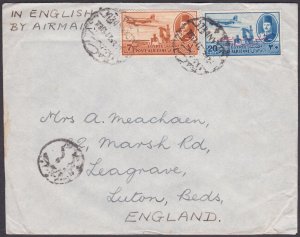 EGYPT 1950 cover Alexandria to UK - airmail.................................x583