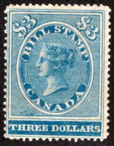 van Dam FB17, $3, perf 12.5, MNHOG, Canada, 1864 First Bill Issue