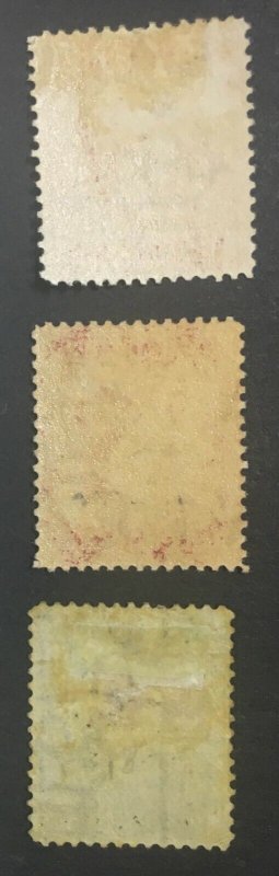 MOMEN: ANTIGUA SG #16-18 1876 P14 CROWN CC MINT OG H LOT #60338