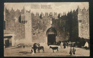 1922 Jerusalem Palestine RPPC Postcard Cover To Gardiner ME USA Damascus Gate