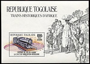 Togo 1273, MNH, History of Locomotives in Africa souvenir sheet