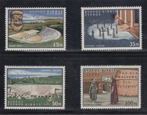 Cyprus   # 237-40   mnh   cat $3.10