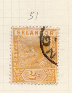 Selangor 1890s Tiger Early Issue Fine Used 2c. 292104