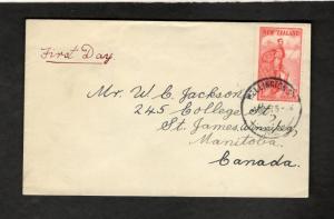 1937 Canada First Day cover CDS New Zealand Health stamp