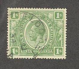 KENYA UGANDA TANZANIA Sc# 29 USED F King George V 1sh