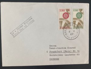 1967 Dublin Ireland First Day Cover FDC  To Frankfurt Germany