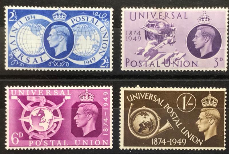 Great Britain 1949 Scott #276-9 75th Anniversary of Universal Postal Union