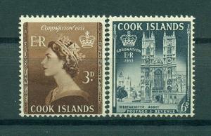 Cook Islands sc# 145-146 mh cat value $2.70