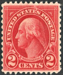 SC#634 2¢ Washington Single (1926) No Gum/Uncancelled