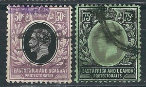 East Africa & Uganda 47, 48 SG KUT 51-52 Used F/ VF 1912 SCV $22.60