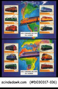 GUINEA - 2001 RAILWAY LOCOMOTIVE / TRAINS - SET OF 2 MIN/SHTS MNH