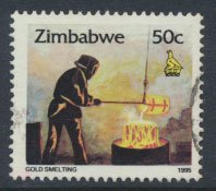 Zimbabwe SG 897  SC# 729 Used  Gold Smelting   see detail and scan