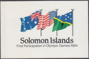 SOLOMON ISLANDS Sc # 534 CPL MNH S/S (BOOKLET) - 1st OLYMPIC PARTICIPATION