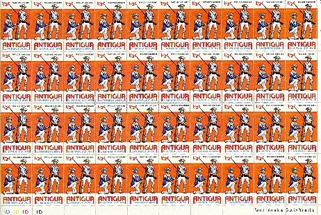 ANTIGUA 1976  MILITARY #424-25-26-27 CPLT SHEETS of  40...MNH...$64.00