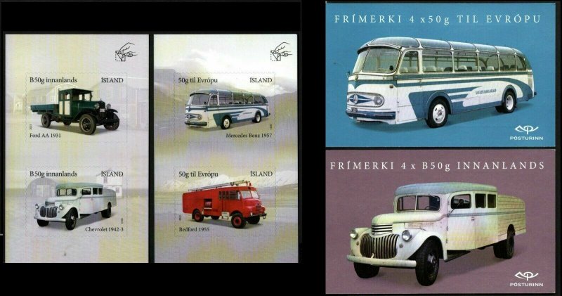 Iceland 2013 Part Self Adhesive booklets 1 x 50g & 2 x B50g Self Adhesive Stamps