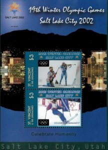 St. Vincent Grenadines MNH S/S 3044a Salt Lake City Winter Olympics 2002