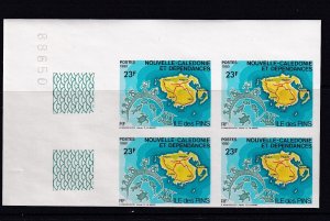 NEW CALEDONIA  1980 - Map of  Pine Tree Island - MNH Imperf PB  UL # 452