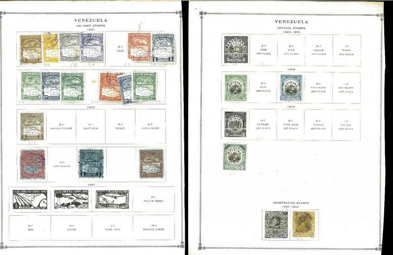 Venezuela 1879-1940 M & U on Scott International Pages