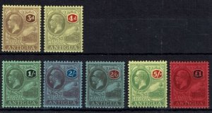 ANTIGUA SG55/61 1921-2 MULTI CROWN DEFINITIVE SET MTD MINT