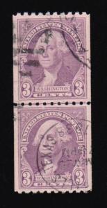 USA #722   Line Pair