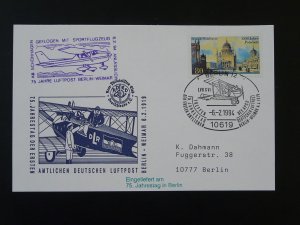aviation flown cover on commemorative flight Berlin-Weimar Germany 1994