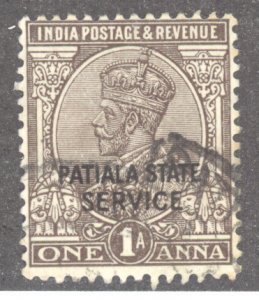 India- Convention States, Patiala, Scott #o42, Used