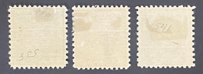 US Stamps - SC# 538  - 540 - MH & MHR - SCV = $62.00 