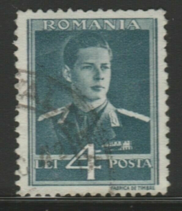 Romania King Michael 1940-42 Wmk Crowns and Monograms 4L Used A18P26F716-