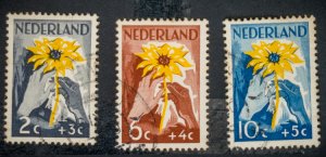 Netherlands #B199-201 U  missing B201 hi val CatVal $0.80