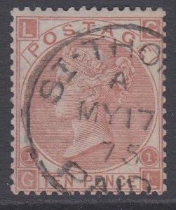 SG 113 10d pale red-brown. Very fine used with a St Thomas paid CDS, May 17th... 