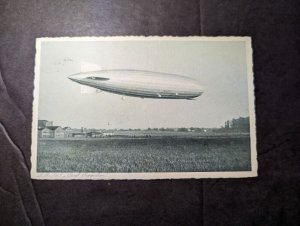 1931 Germany LZ 127 Graf Zeppelin Airmail Postcard Cover Round Trip