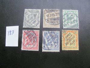 Germany 1905 USED MI. 9-14 OFFICIAL SET  VF/XF 190 EUROS (183)