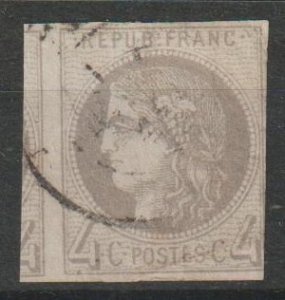 France SC 40 Used. Light thin, Crease