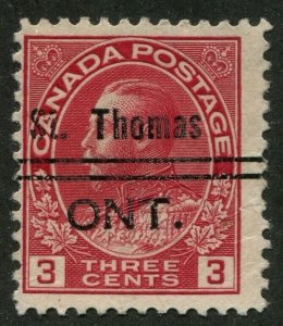 Canada Precancel ST. THOMAS 1-109