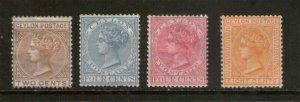 Ceylon 1872 QV Sc 63-66 MH