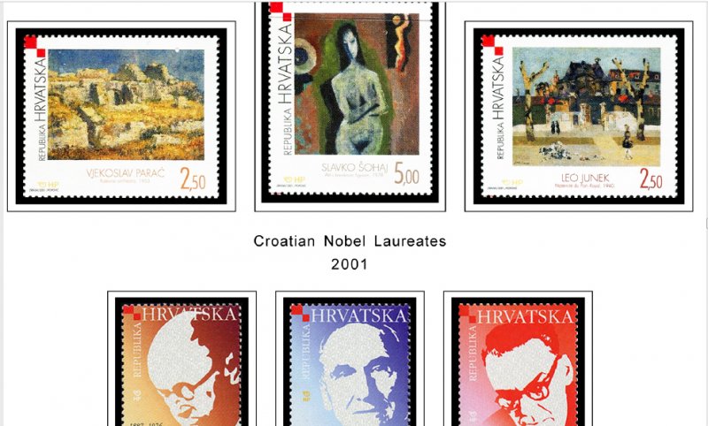 COLOR PRINTED CROATIA 1991-2010 STAMP ALBUM PAGES (111 illust. pages)