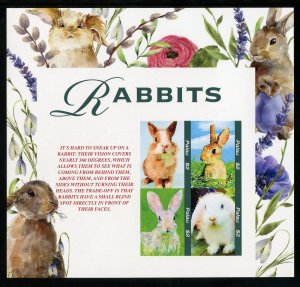 PALAU  2020 RABBITS IMPERFORATE SHEET MINT NH