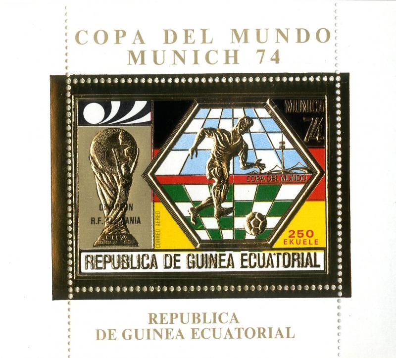 Rep Equatorial Guinea    MNH s/s Mi Blk 124 MUNICH OLYMPICS SOCCER  BIN $3.50