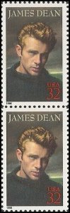 US 3082 Legends of Hollywood James Dean 32c vert pair MNH 1996