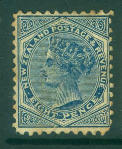 NEW ZEALAND 1898  Queen Victoria  8p blue  Scott # 66 mint MH