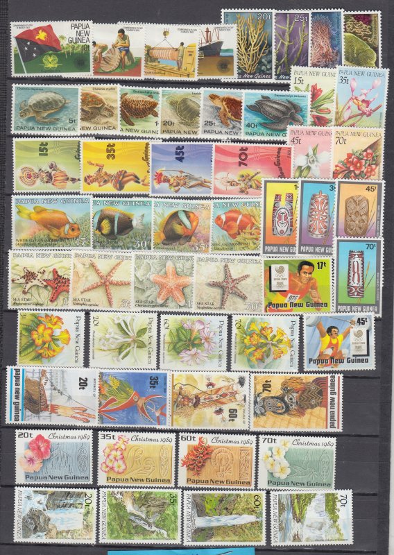 Z5112 JL stamps papua new guinea mint all sets lot all different