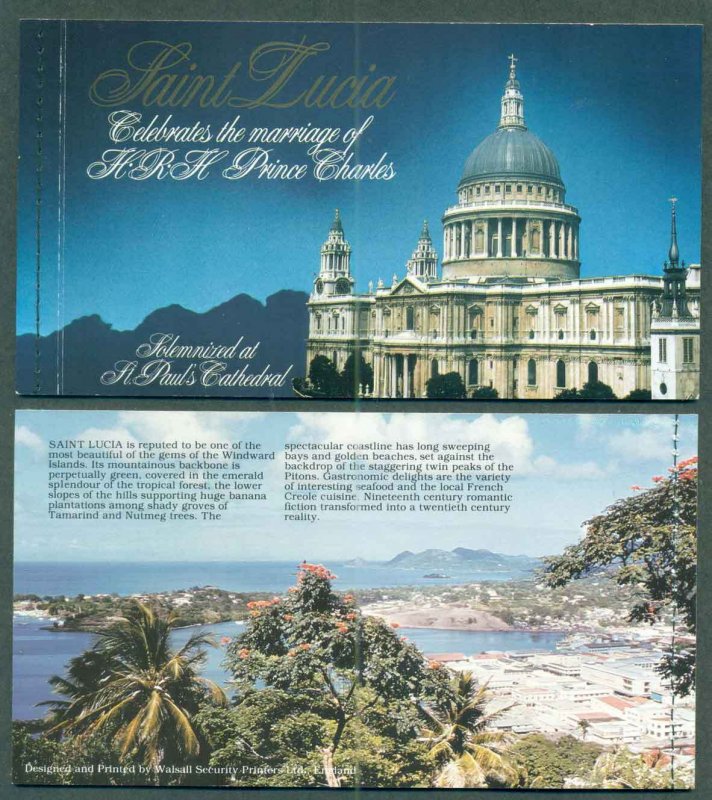 St Lucia 1981 Charles & Diana Wedding Booklet P&S Lot45352