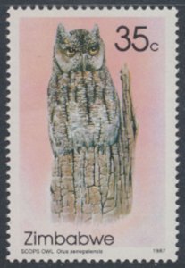 Zimbabwe SC# 545   MNH Birds  Owls 1987 see details & scans