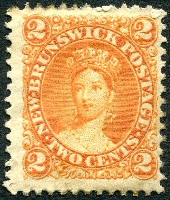 NEW BRUNSWICK-1860-3 2d Orange Sg 10  AVERAGE MOUNTED MINT V28596